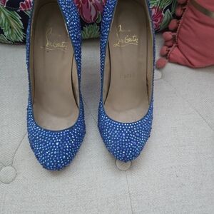 Louis Vuitton Blue Embellished Heels - worn once - size 37